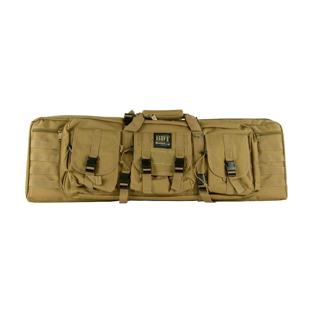 bulldog bdt6037t bdt tactical double 37″ tan nylon, 3 accessory pockets, deluxe padded backstraps lockable zippers, padded internal divider Bulldog BDT6037T BDT Tactical Double 37" Tan Nylon, 3 Accessory Pockets, Deluxe Padded Sports South item 25156