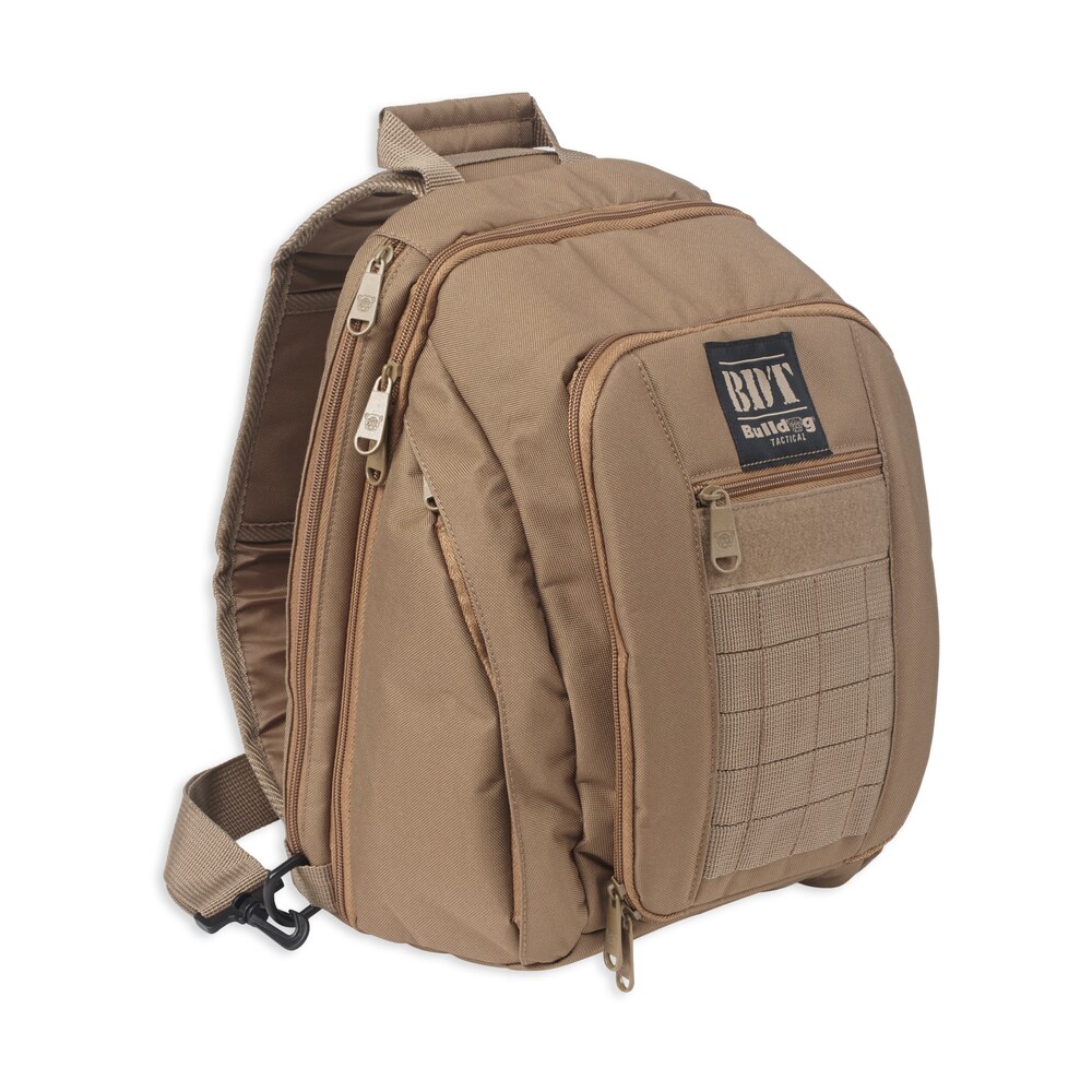 bulldog bdt408t bdt tactical sling pack small nylon w/ tan finish Bulldog BDT408T BDT Tactical Sling Pack Small Nylon Sports South item 25213