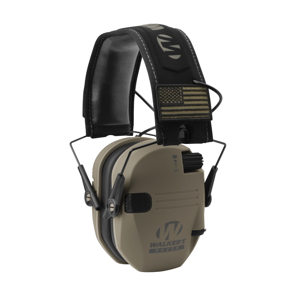 walker’s gwprsempat razor patriot slim muff 23 db over the head flat dark earth/black polymer Walker's GWPRSEMPAT Razor Patriot Slim Muff 23 dB Over the Head Flat Dark Earth/Black Polymer Sports South item 25305