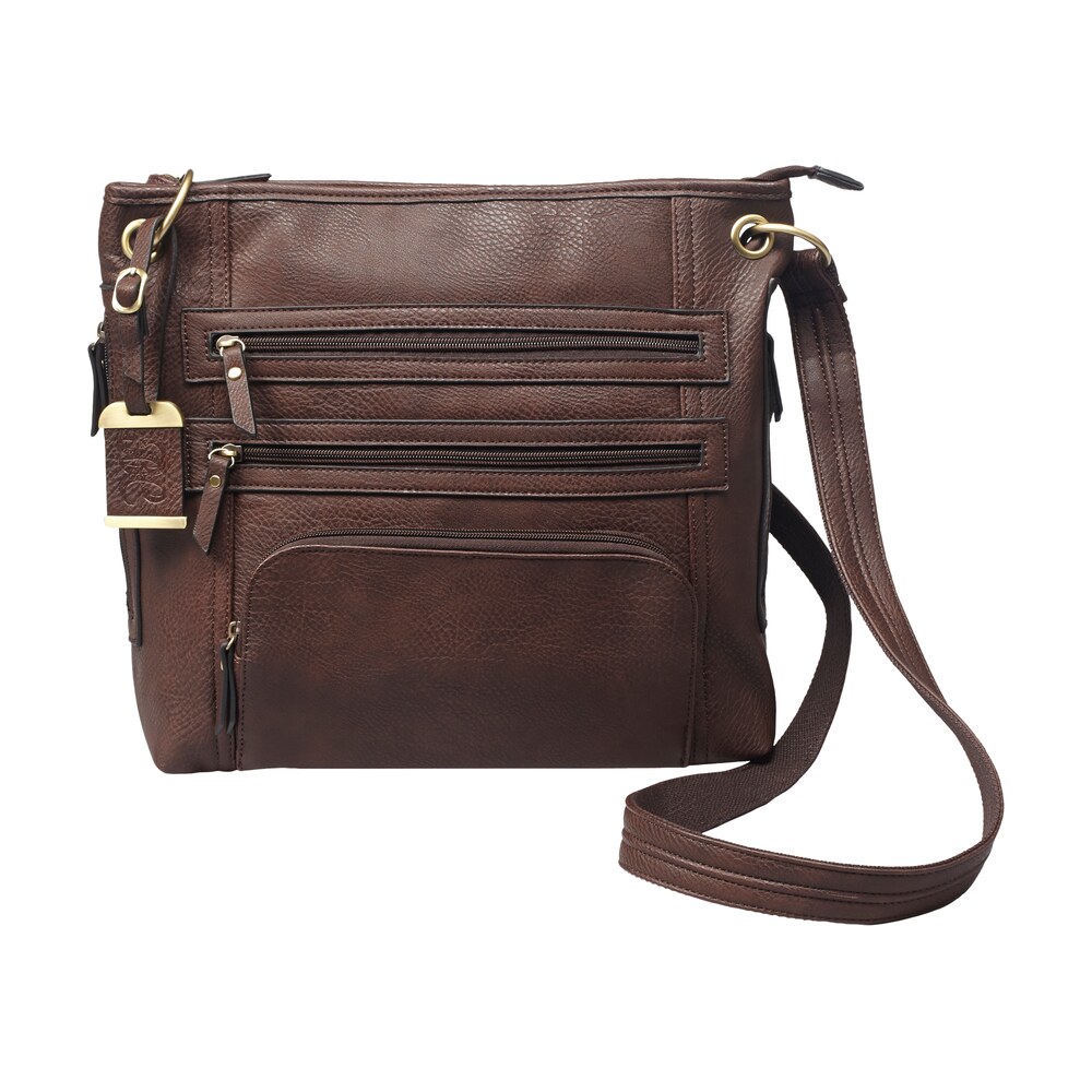 bulldog bdp039 cross body purse w/holster brown leather most sm pistols & revolvers ambidextrous hand Bulldog BDP039 Cross Body Purse Sports South item 25414