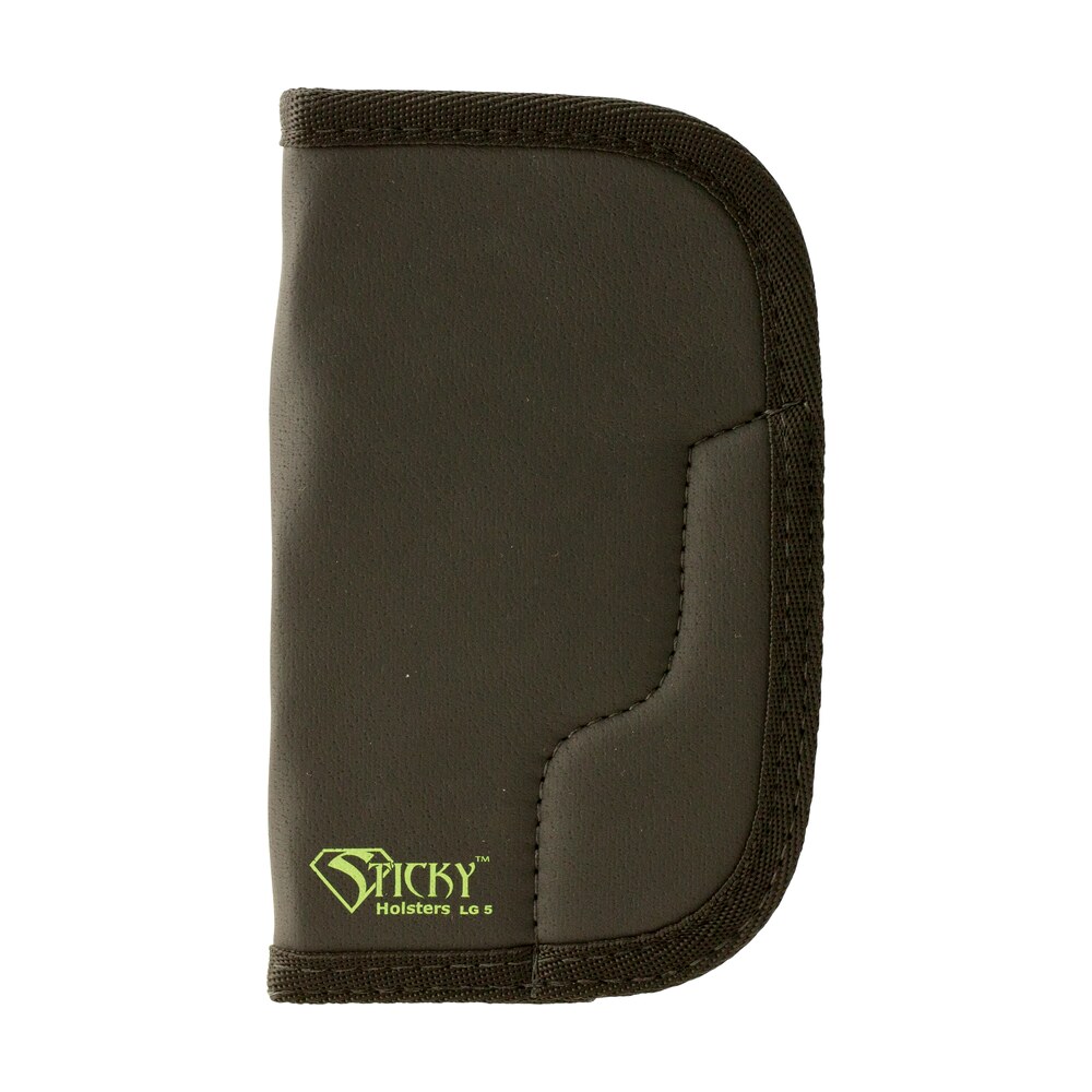 sticky holsters lg5 lg 5 lg/long revolvers up to 4″ latex free synthetic rubber black w/green logo Sticky Holsters LG5 LG-5 Lg/Long Revolvers up to 4" Latex Free Synthetic Rubber Black Sports South item 25513