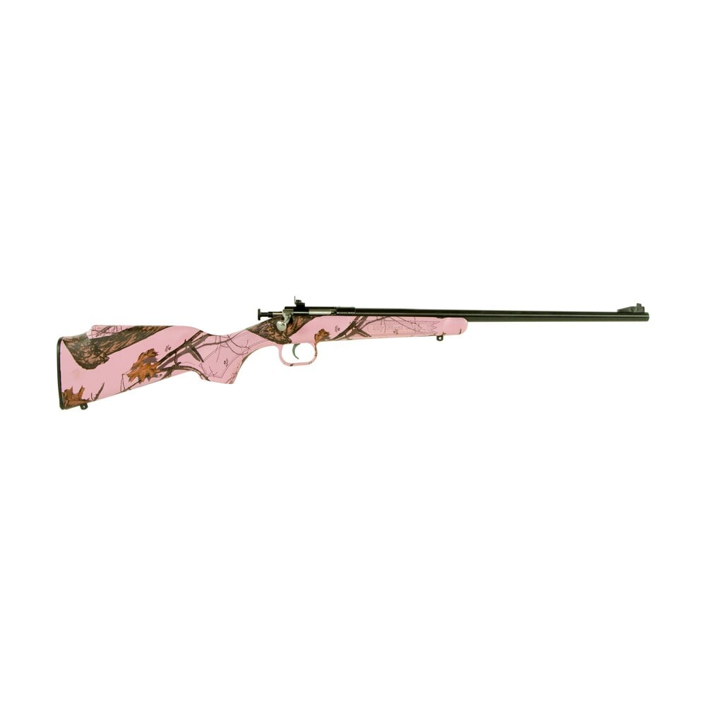 crickett ksa2161 youth 22 lr 1rd 16.12″ blued single shot barrel, blued stainless steel receiver, mossy oak pink blaze fixed synthetic stock, right hand Crickett KSA2161 Youth 22 LR 1rd 16.12" Blued Single Shot Sports South item 25637