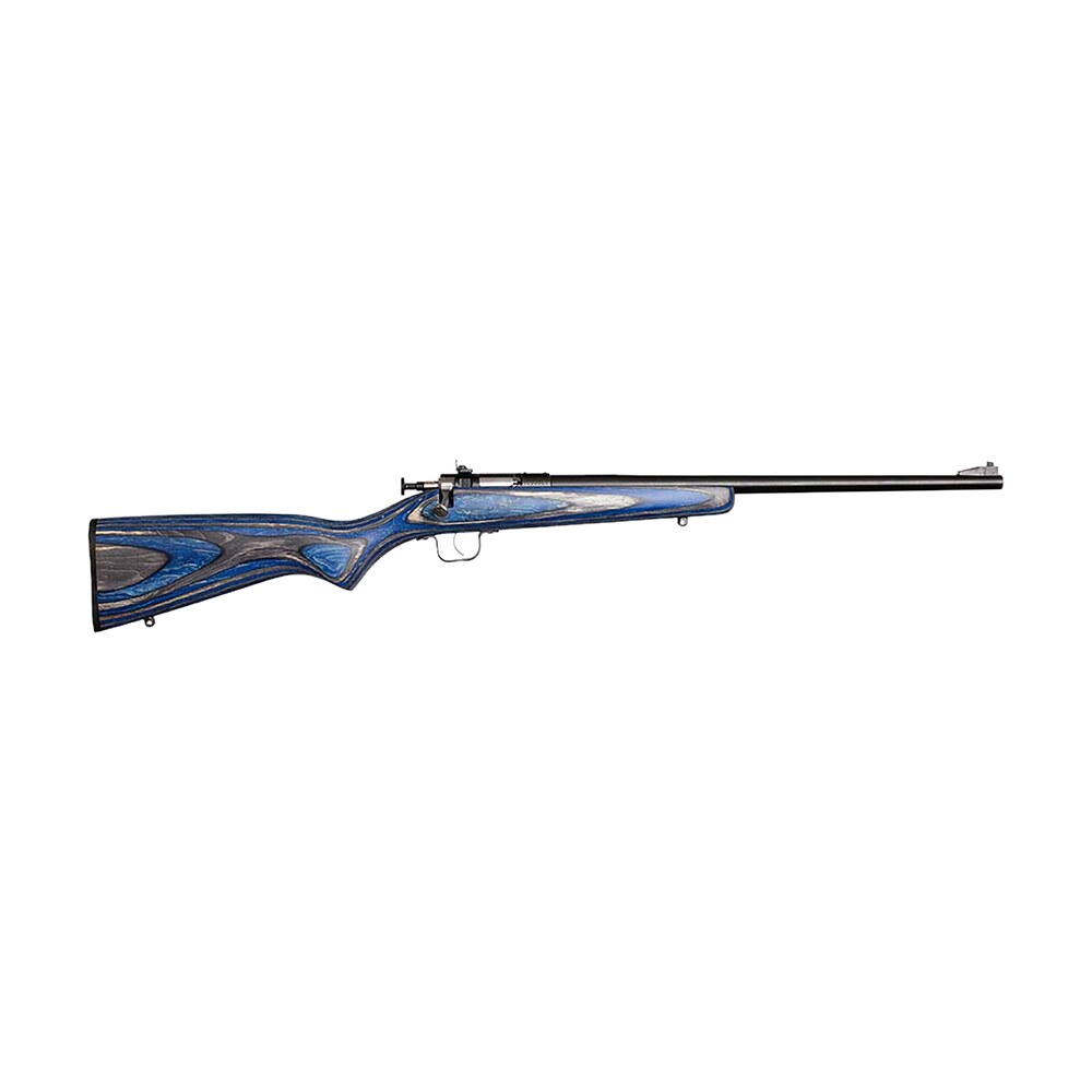crickett ksa2222 youth 22 lr 1rd 16.12″ blued barrel & receiver, fixed front/adjustable rear peep sights, blue laminate stock w/11.5″ lop, rebounding firing pin safety Crickett KSA2222 Youth 22 LR 1rd 16.12" Blued Barrel & Receiver, Fixed Front/Adjustable Sports South item 25676