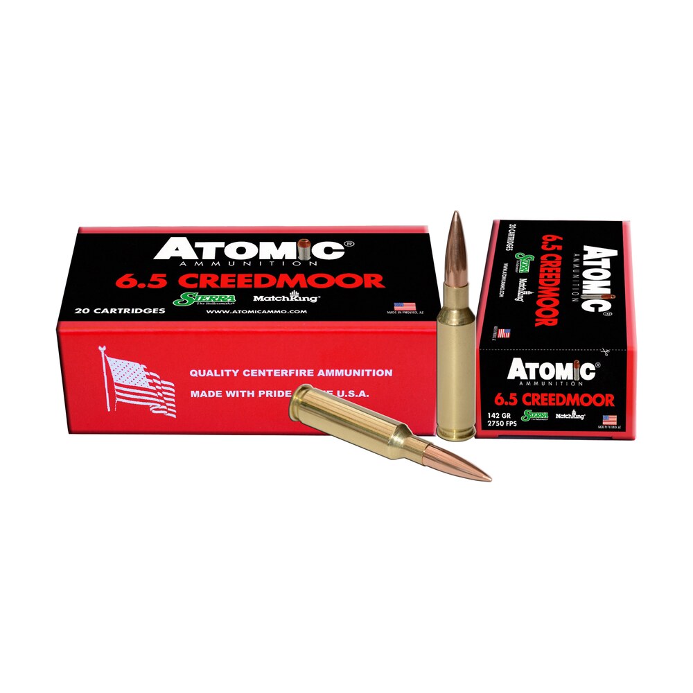 atomic ammunition 00404 rifle match 6.5creedmoor 142gr hollow point match 20 per box/10 case Atomic Ammunition 00404 Rifle Match 6.5Creedmoor 142gr Hollow Point Match 20 Per Box/10 Case Sports South item 26077