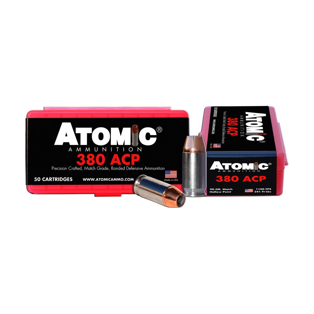 atomic ammunition 00414 pistol precision craft 380acp 90gr hollow point 50 per box/10 case Atomic Ammunition 00414 Pistol Precision Craft 380ACP 90gr Hollow Point 50 Per Box/10 Case Sports South item 26079