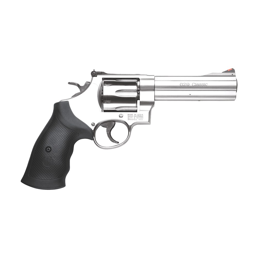 smith & wesson 163636 model 629 classic 44 rem mag or 44 s&w spl stainless steel 5″ barrel & 6rd cylinder, satin stainless steel n frame, red ramp front/white outline rear sights Smith & Wesson 163636 Model 629 Classic 44 Rem Mag or 44 S&W Spl Stainless Steel 5" Sports South item 26273