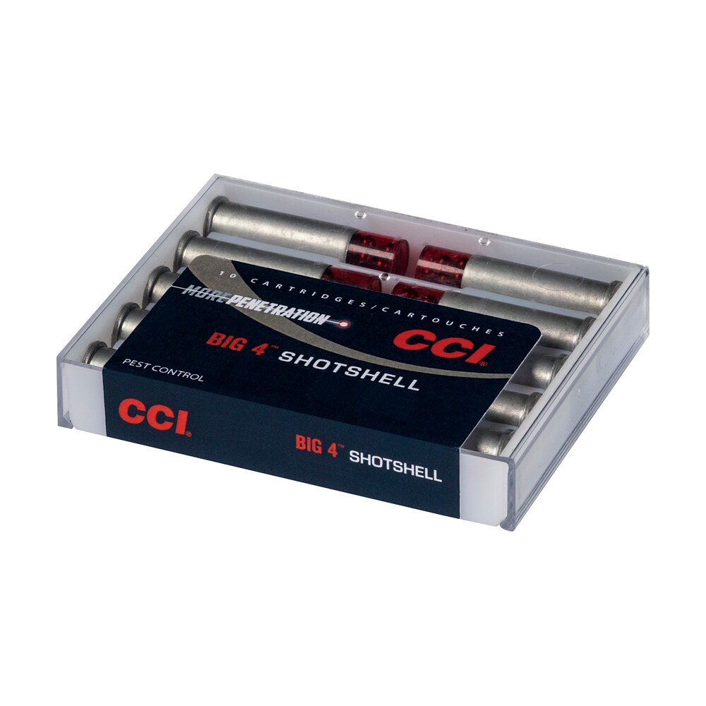 cci 3722cc big 4 shotshell 45colt 140gr #4shot 10 per box/20 case CCI 3722CC Big 4 Shotshell 45Colt 140gr #4Shot 10 Per Box/20 Case Sports South item 26366