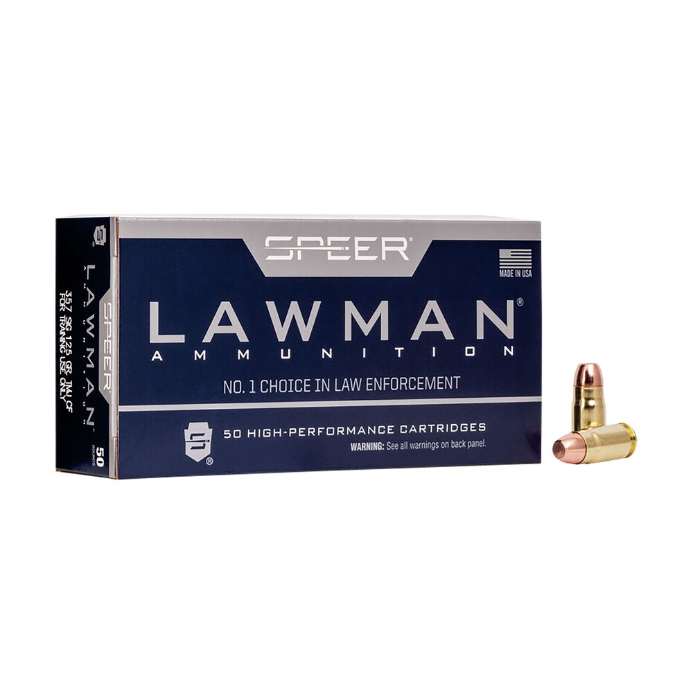 speer 54232 lawman training clean fire 357sig 125gr total metal jacket flat nose 50 per box/20 case Speer 54232 Lawman Training Clean-Fire 357Sig 125gr Total Metal Jacket Flat Nose 50 Per Box/20 Sports South item 26849