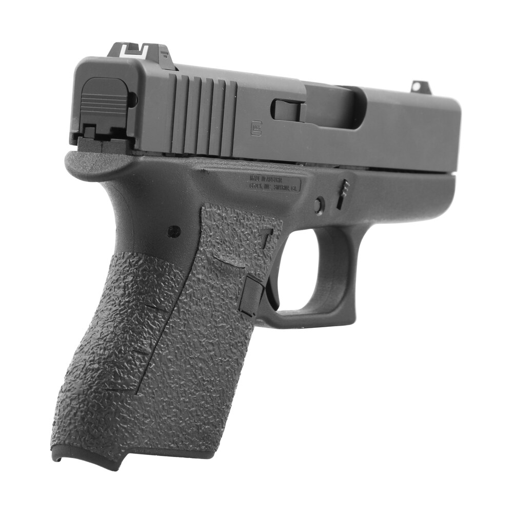 talon grips 100r adhesive grip compatible w/glock 43, black textured rubber Talon Grips 100R Adhesive Grip Compatible Sports South item 27191