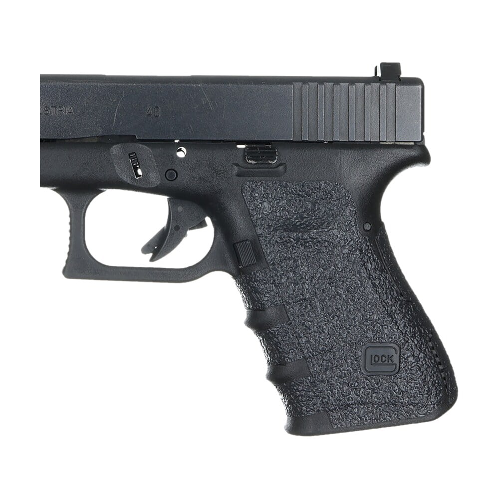 talon grips 110r adhesive grip compatible w/glock 19/23/25/32/38 gen4 w/no backstrap, black textured rubber Talon Grips 110R Adhesive Grip Compatible Sports South item 27246