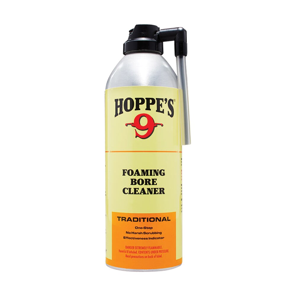 hoppe’s 908 no. 9 bore cleaner foam style cleaner removes copper & powder residue 12 oz. spray bottle Hoppe's 908 No. 9 Bore Cleaner Foam Style Cleaner Removes Copper & Powder Residue 12 oz. Sports South item 27730