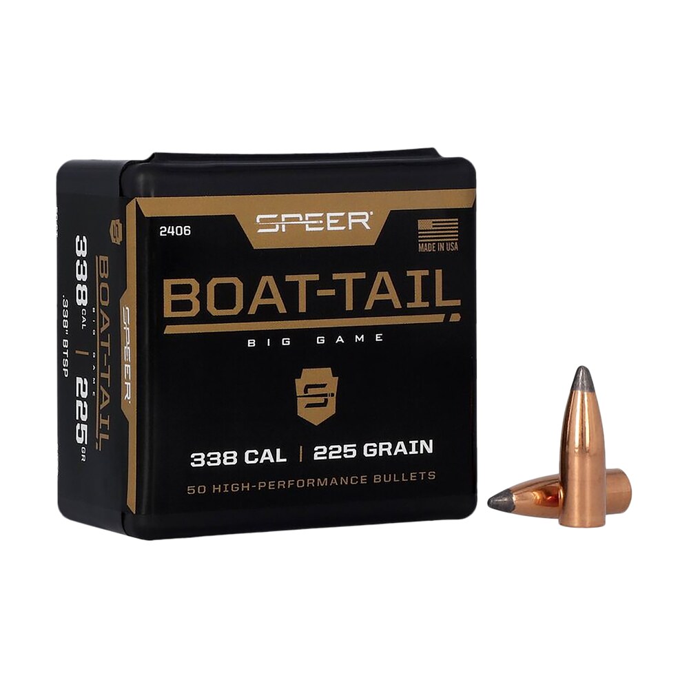 speer 2406 boat tail .338 225 gr spitzer boat tail soft point 50 Speer 2406 Boat-Tail .338 225 gr Spitzer Boat Tail Soft Point 50 Sports South item 29090