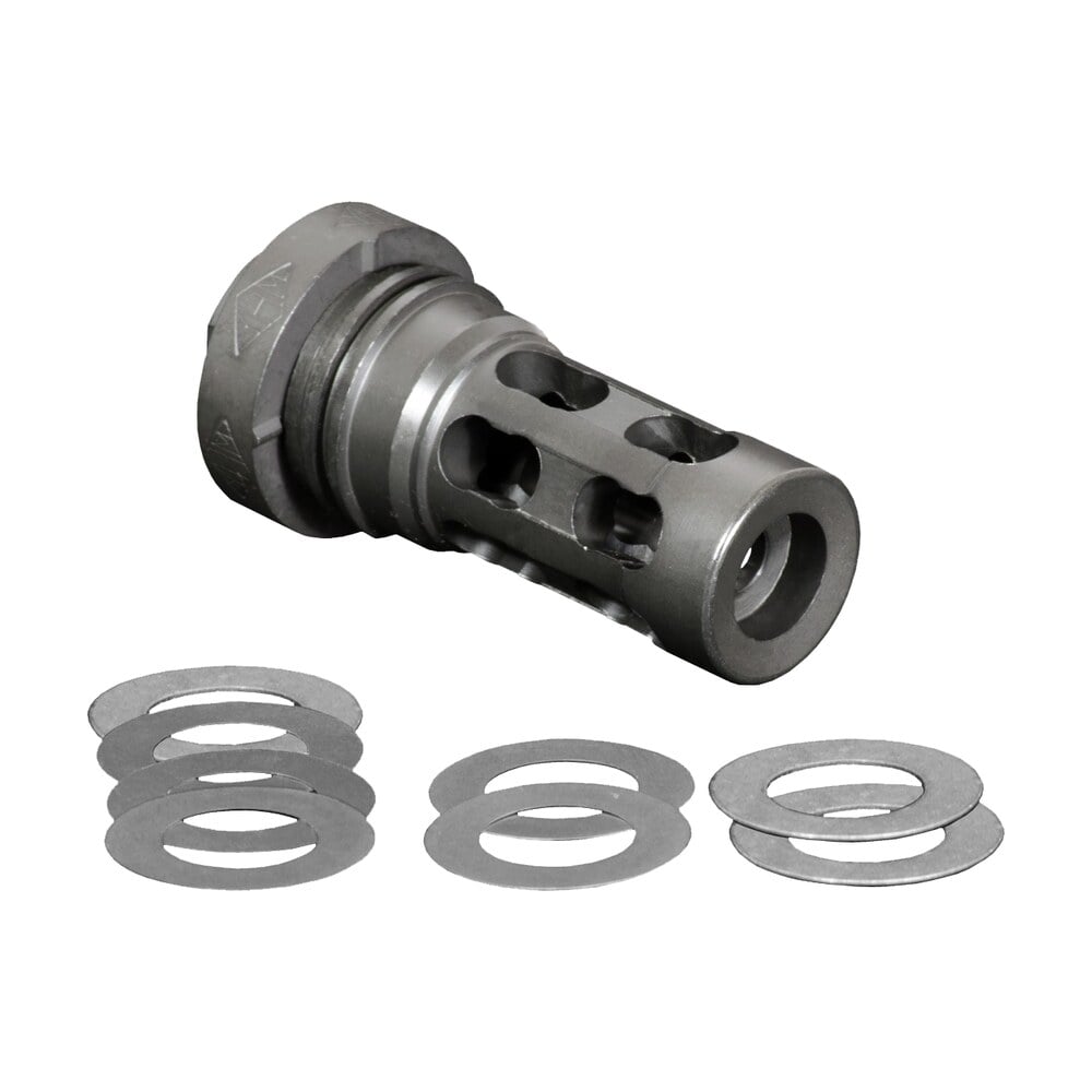 yankee hill 4302mb24a qd light tactical muzzle brake made of black finish steel with 5/8″ 24 tpi threads for 30 cal ar platform Yankee Hill 4302MB24A QD Light Tactical Muzzle Brake made of Black Finish Steel Sports South item 2926