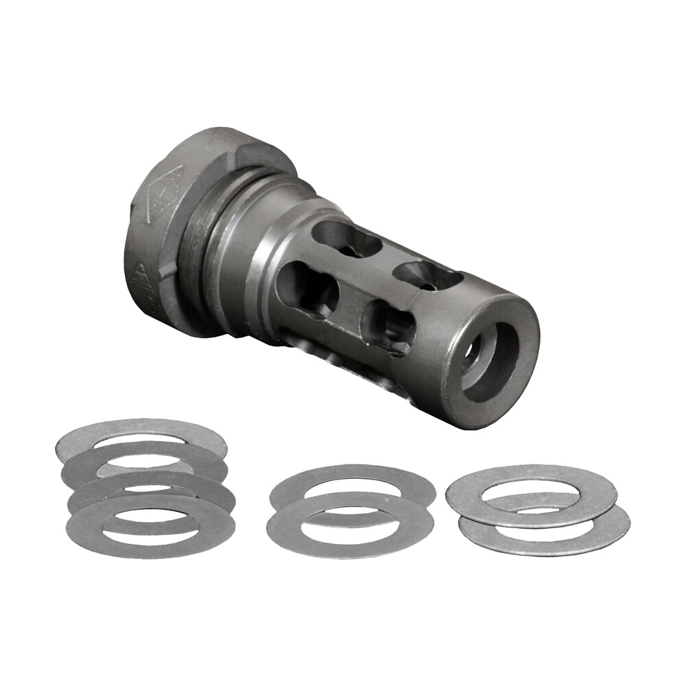 yankee hill 4302mb28a qd light tactical muzzle brake made of black finish steel with 1/2″ 28 tpi threads for 30 cal ar platform Yankee Hill 4302MB28A QD Light Tactical Muzzle Brake made of Black Finish Steel Sports South item 2928