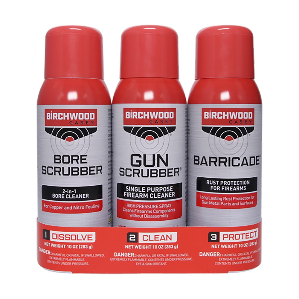 birchwood casey 33309 1 2 3 aerosol value pack kit 10 oz. aerosol can 3 pack Birchwood Casey 33309 1-2-3 Aerosol Value Pack Kit 10 oz. Aerosol Can 3 Pack Sports South item 29415