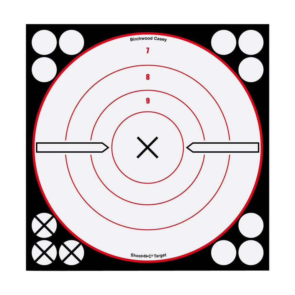 birchwood casey 34802 shoot n c reactive target self adhesive paper black/red/white 8″ bullseye 6 pack Birchwood Casey 34802 Shoot-N-C Reactive Target Self-Adhesive Paper Black/Red/White 8" Bullseye Sports South item 29445