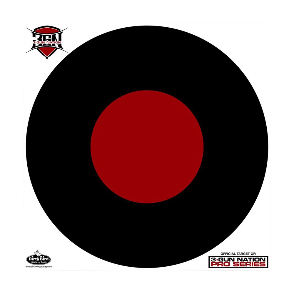 birchwood casey 35187 dirty bird 3 gun nation circle paper hanging 17.25″ black/red 5 pack Birchwood Casey 35187 Dirty Bird 3-Gun Nation Circle Paper Hanging 17.25" Black/Red 5 Pack Sports South item 29448