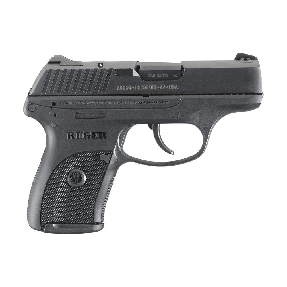 ruger 3253 lc380 *ca compliant 380 acp 7+1 3.12″ black steel barrel, black oxide serrated steel slide, black polymer frame, black polymer grip, right hand Ruger 3253 LC380 *CA Compliant 380 ACP 7+1 3.12" Black Steel Sports South item 2999