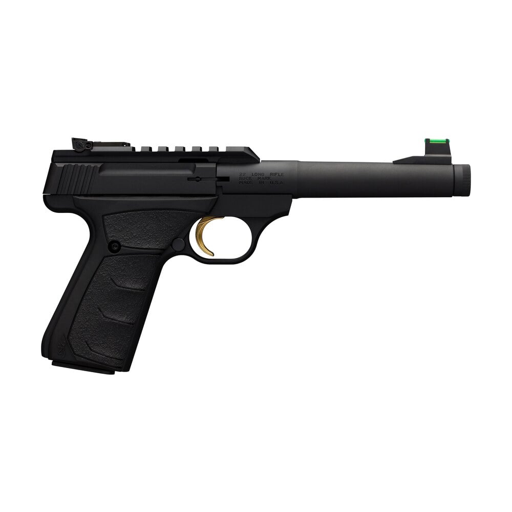 browning 051534490 buck mark plus camper sr 22 lr 10+1 6″ steel threaded barrel, matte black optic ready/serrated steel slide & aluminum frame, black ultragrip fx grips Browning 051534490 Buck Mark Plus Camper SR 22 LR 10+1 6" Steel Threaded Sports South item 30061