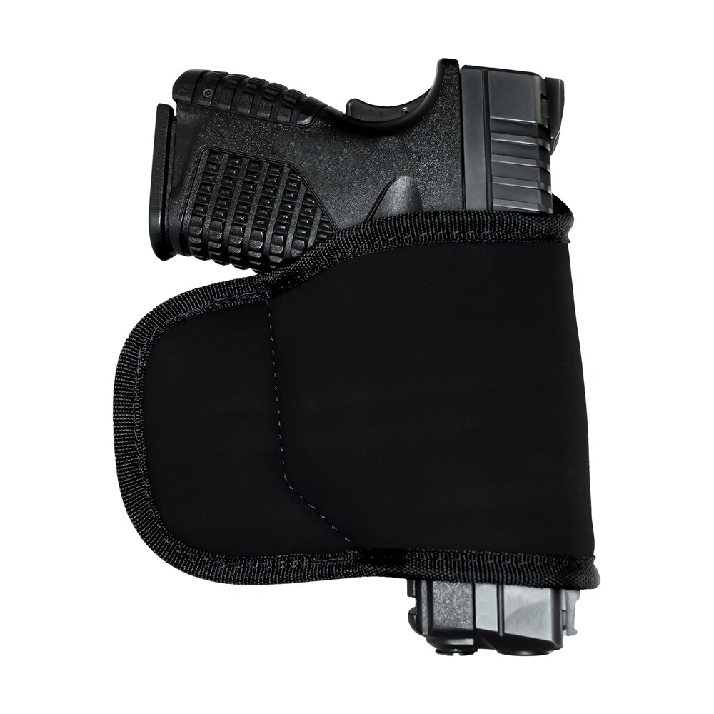 grovtec us inc gthl15099blk multi fit owb size 99 black suede belt loop fits med/lg semi auto right hand GrovTec US Inc GTHL15099BLK Multi-Fit OWB Size 99 Black Suede Belt Loop Sports South item 30196