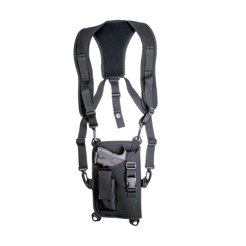 grovtec us inc gthl14905r trail pack shoulder black 1000d nylon harness fits large semi auto fits 4.50 5″ barrel right hand GrovTec US Inc GTHL14905R Trail Pack Shoulder Black 1000D Nylon Harness Sports South item 30197