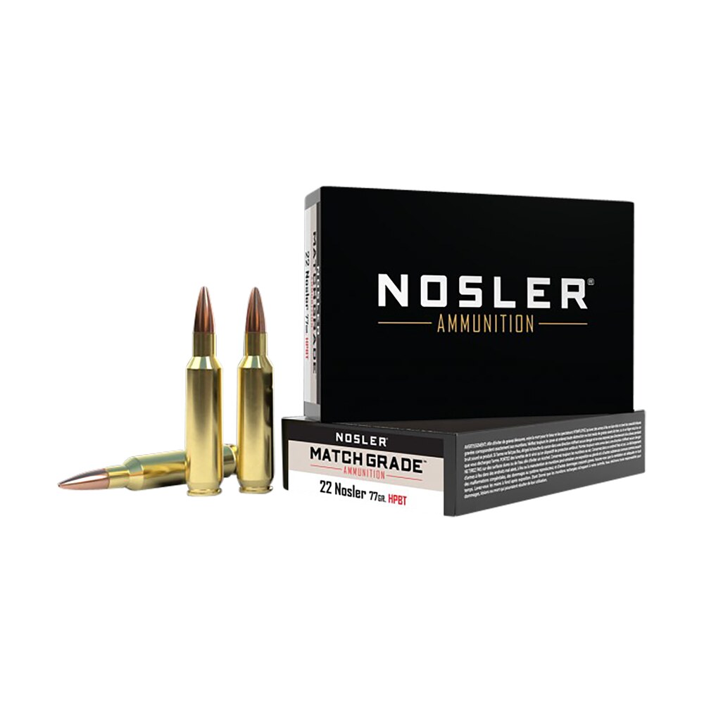 nosler 60016 match grade 22nosler 77gr custom competition hollow point boat tail 20 per box/10 case Nosler 60016 Match Grade 22Nosler 77gr Custom Competition Hollow Point Boat Tail 20 Per Box/10 Sports South item 30228