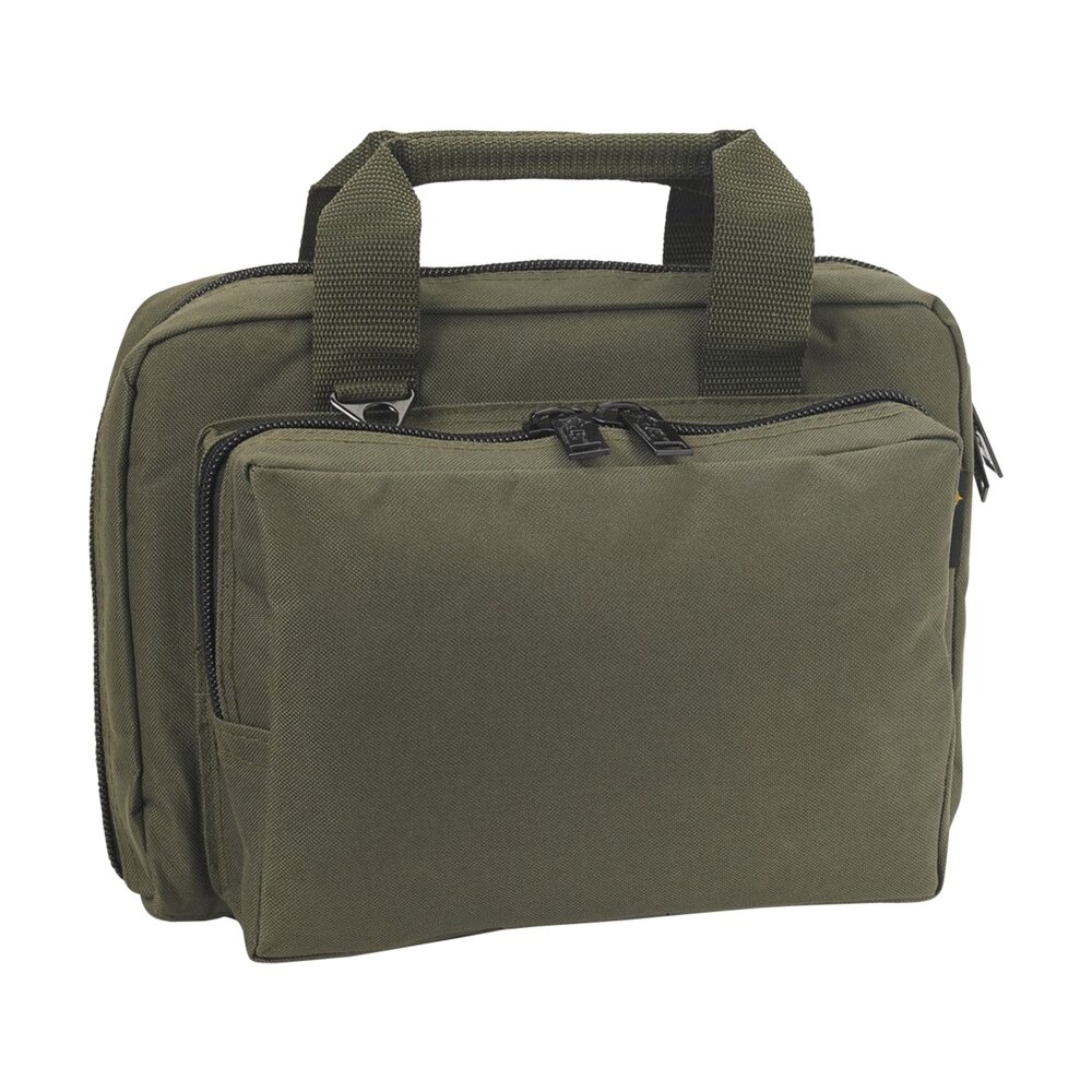 us peacekeeper p21106 mini range bag water resistant od green 600d polyester with 8 mag pockets, lockable zippers & wraparound handles 12.75″ l x 8.75″ h x 3″ d exterior dimensions US PeaceKeeper P21106 Mini Range Bag Water Resistant OD Green 600D Polyester Sports South item 30361