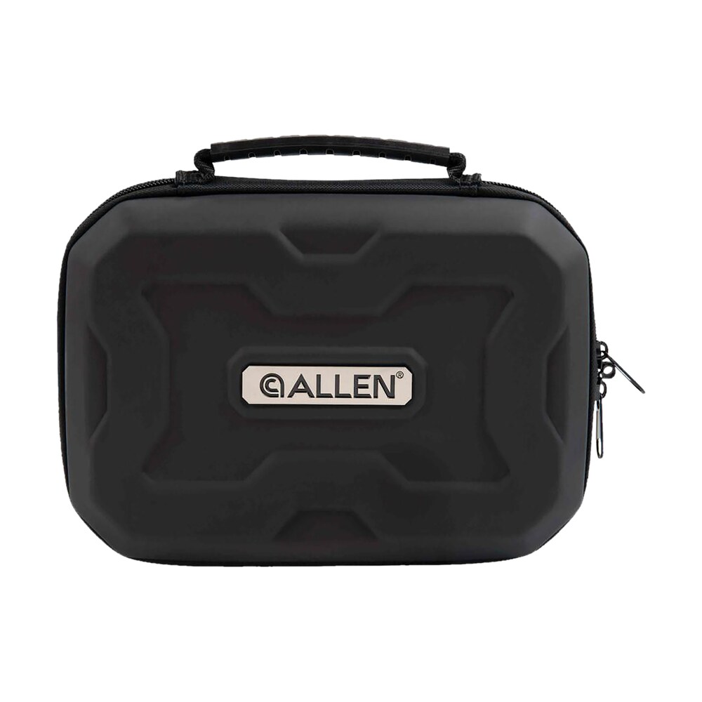 allen 829 exo handgun case black polymer, molded carry handle, egg crate foam & lockable zippers 9″ x 6.25″ interior dimensions Allen 829 EXO Handgun Case Black Polymer, Molded Carry Handle, Egg Crate Foam & Lockable Sports South item 30420