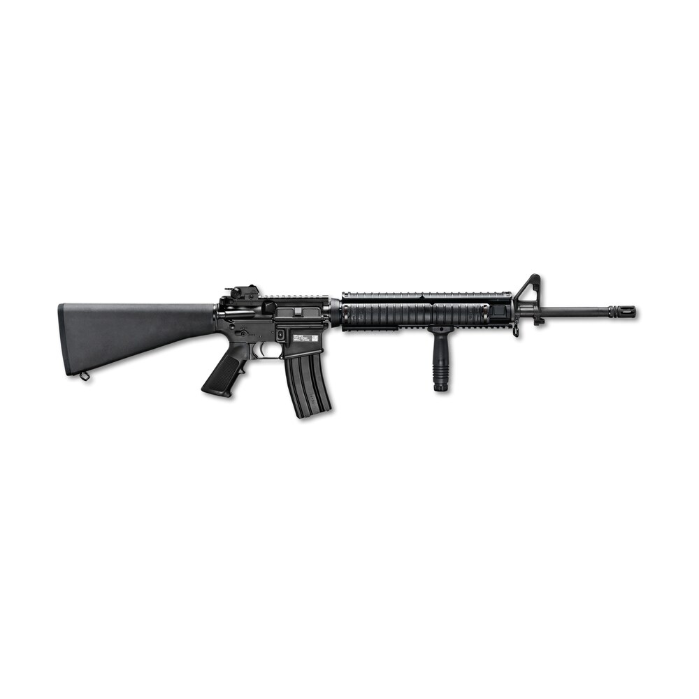 fn 36320 fn 15 m16 military collector 5.56x45mm nato 30+1 20″ black button broached barrel, black picatinny rail aluminum receiver, matte black synthetic a2 stock, black a2 grip, ambidextrous FN 36320 FN 15 M16 Military Collector 5.56x45mm NATO 30+1 20" Black Button Broached Sports South item 3095