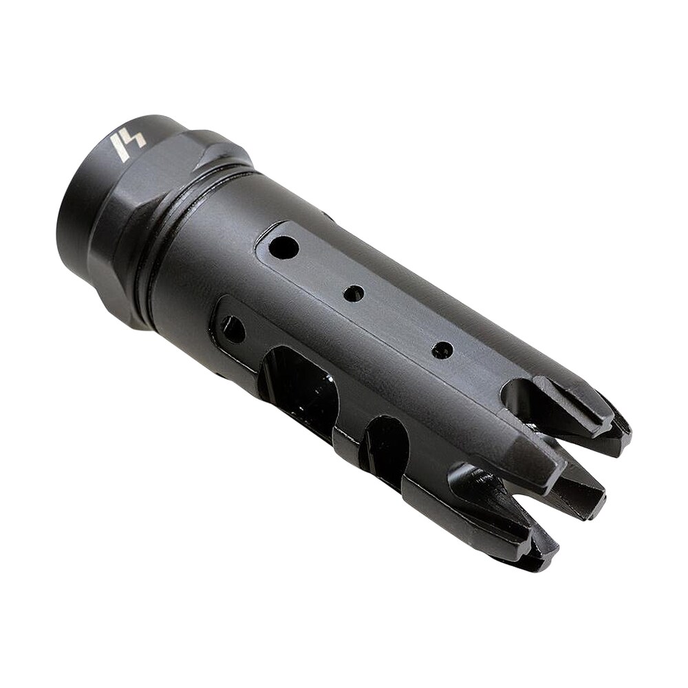 strike industries kingcomp22 king comp black steel with 1/2″ 28 tpi threads, 2.62″ oal & 0.87″ diameter for 223 rem, 5.56x45mm nato ar platform Strike Industries KINGCOMP22 King Comp Black Steel Sports South item 31108