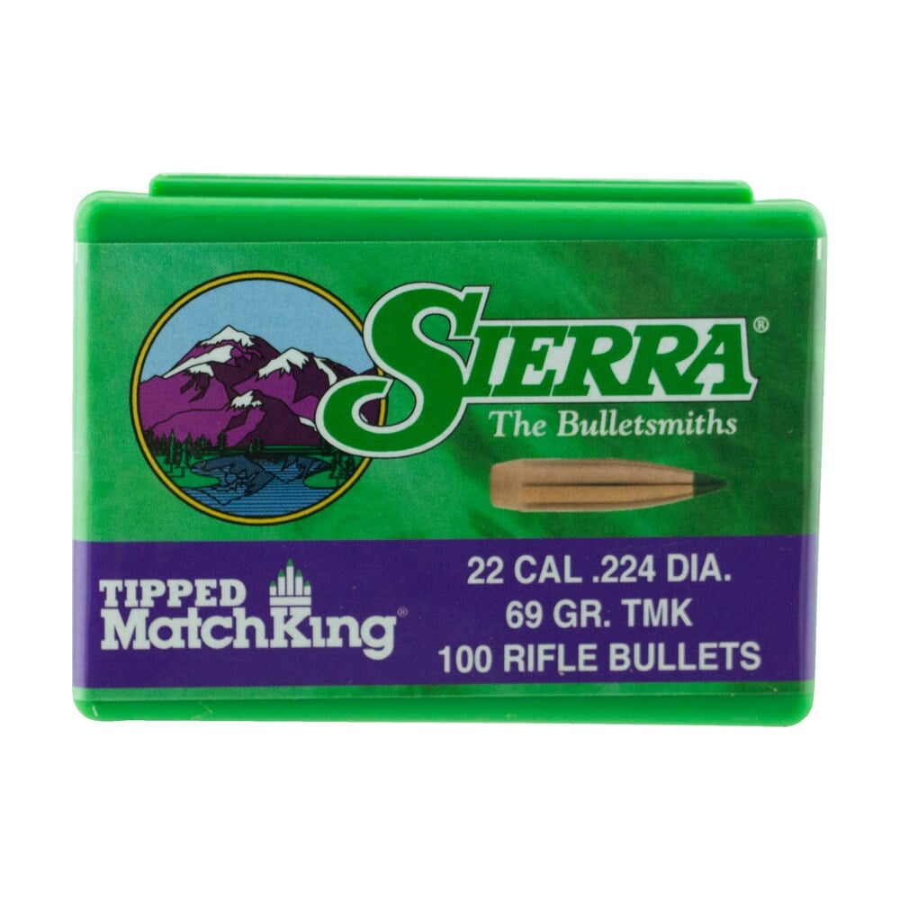 sierra 7169 tipped matchking 22cal 69gr tipped matchking 100/box Sierra 7169 Tipped MatchKing 22Cal 69gr Tipped MatchKing 100/Box Sports South item 31299