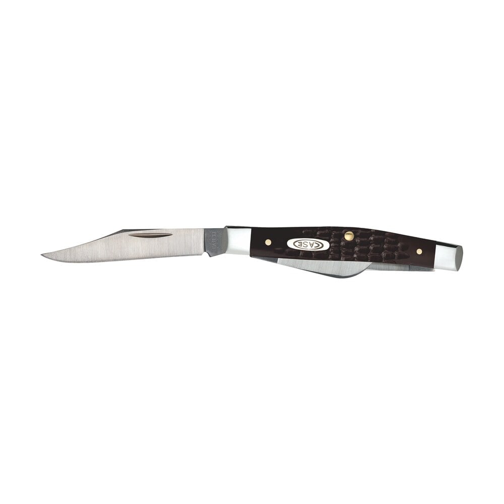 case 00081 stockman small 2″/1.5″/1.49″ folding clip/sheepfoot/pen plain as ground stainless steel blade/ brown jigged synthetic handle Case 00081 Stockman Small 2"/1.5"/1.49" Folding Clip/Sheepfoot/Pen Plain As-Ground Stainless Sports South item 31608