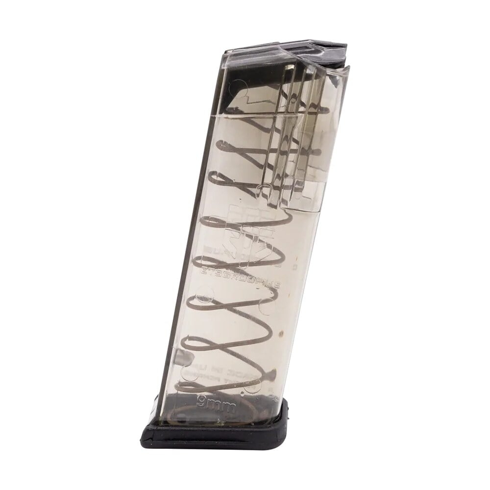 ets group glk19 pistol mags 15rd 9mm luger compatible w/ glock 26/19 gen1 5 clear polymer ETS Group GLK19 Pistol Mags 15rd 9mm Luger Compatible Sports South item 3169