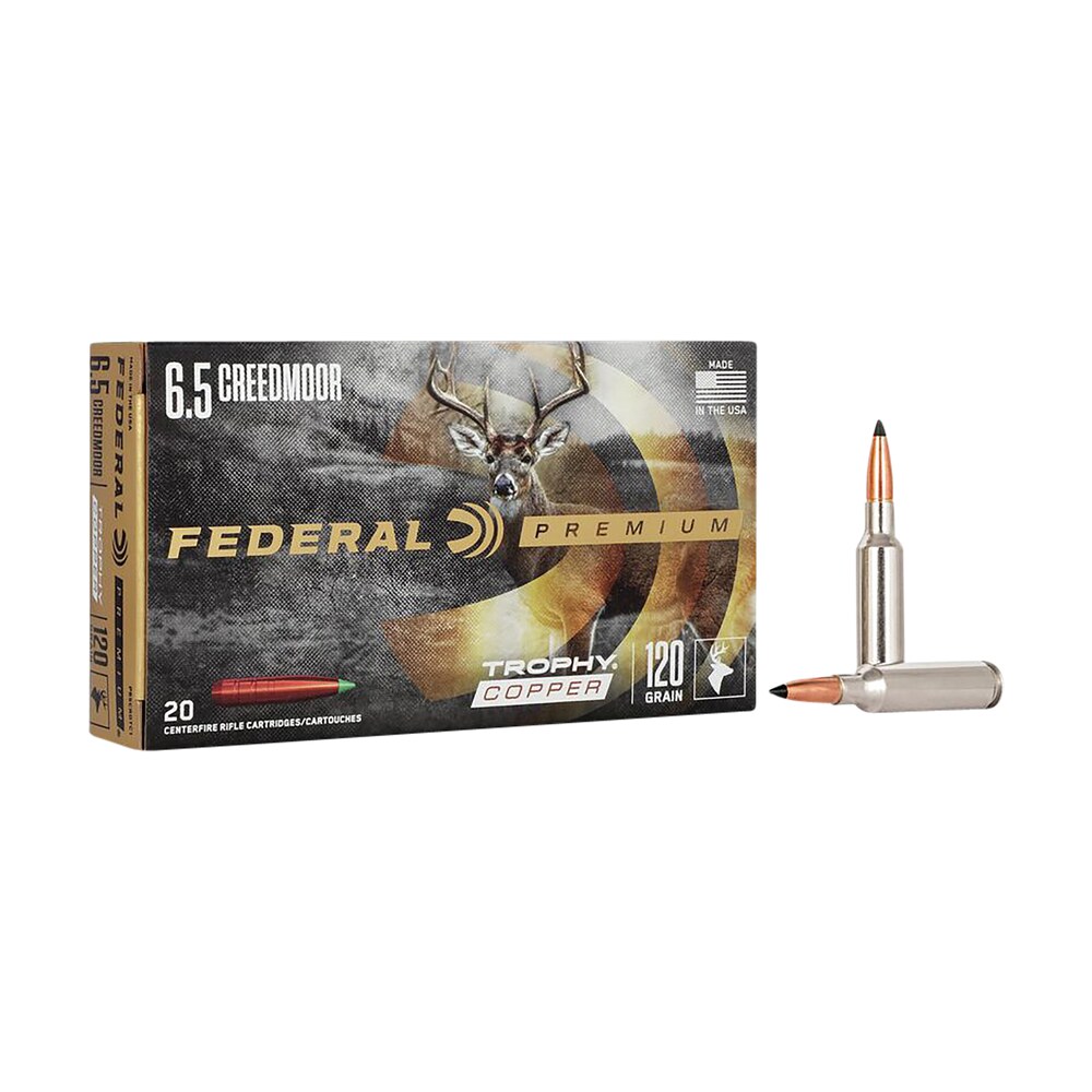 federal p65crdtc1 premium 6.5creedmoor 120gr trophy copper 20 per box/10 case Federal P65CRDTC1 Premium 6.5Creedmoor 120gr Trophy Copper 20 Per Box/10 Case Sports South item 32053