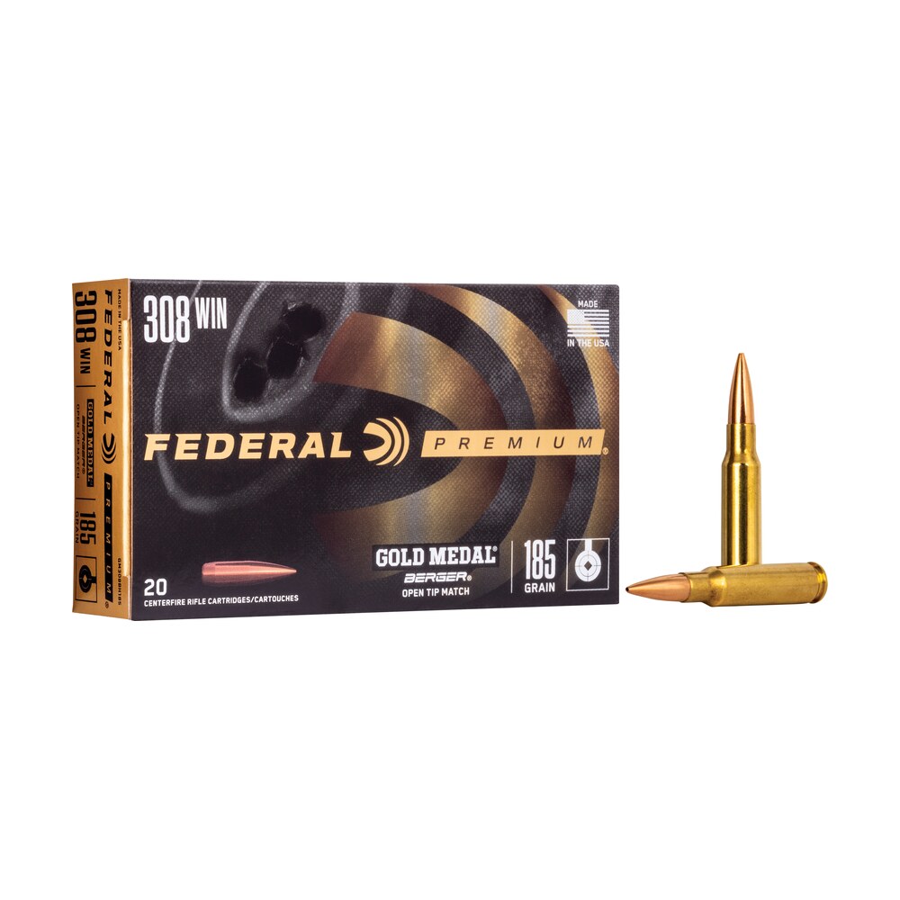 federal gm308bh185 premium gold medal 308win 185gr berger jugernaught open tip match 20 per box/10 case Federal GM308BH185 Premium Gold Medal 308Win 185gr Berger Jugernaught Open Tip Match 20 Per Sports South item 32063