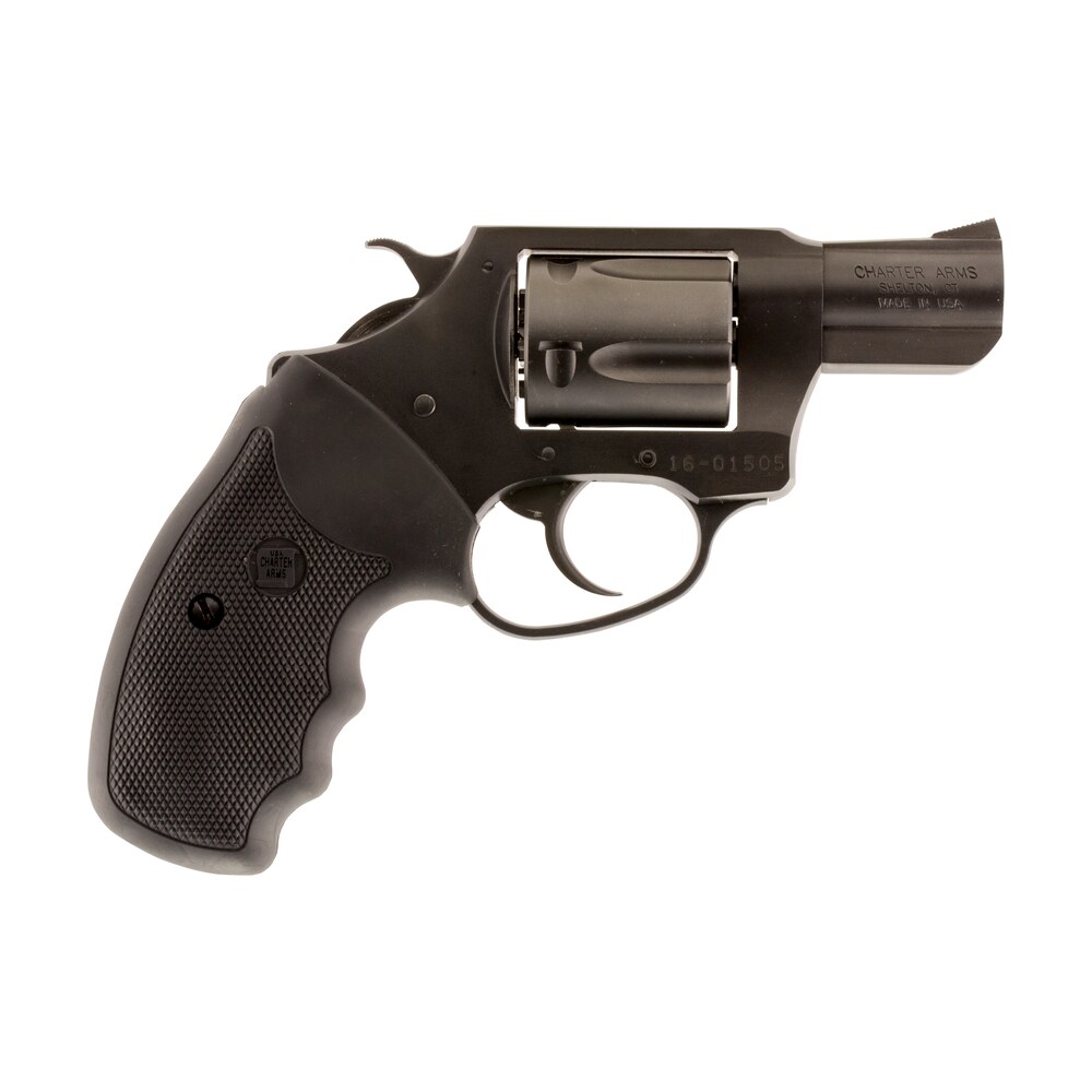 charter arms 63820 undercover small 38 special, 5 shot 2″ black nitride stainless steel barrel, cylinder & frame, black finger grooved rubber grip, exposed hammer Charter Arms 63820 Undercover Small 38 Special, 5 Shot 2" Black Nitride Stainless Steel Sports South item 3214