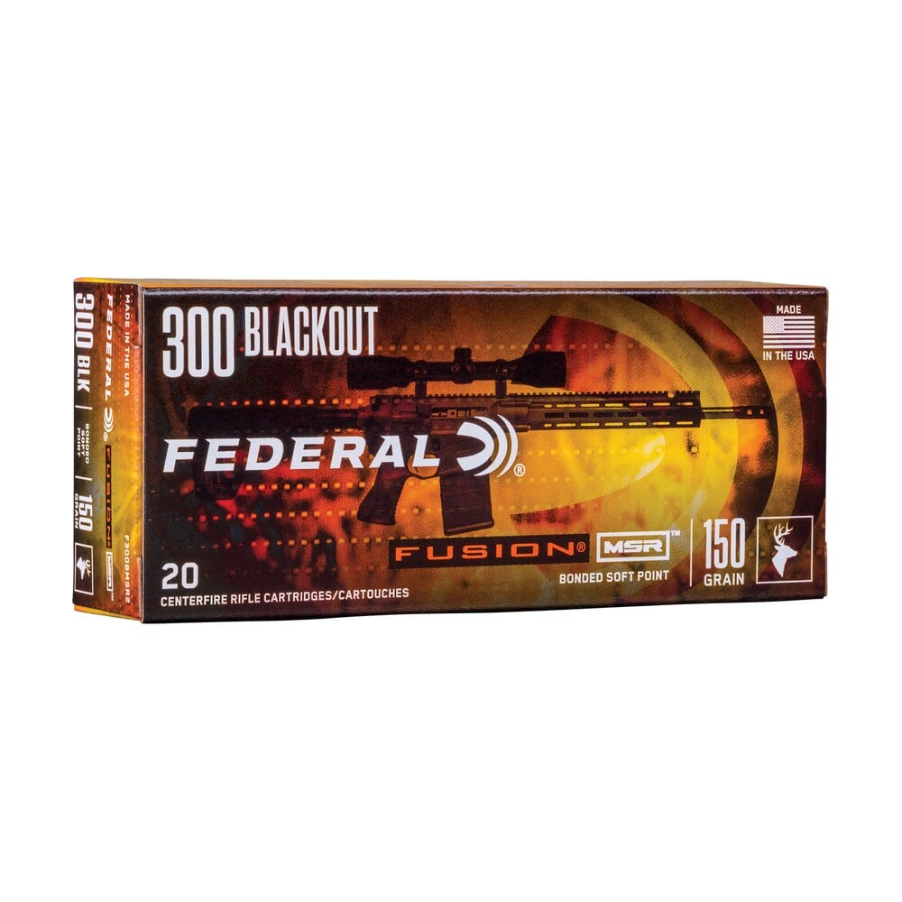 federal f300bmsr2 fusion msr 300blackout 150gr bonded soft point 20 per box/10 case Federal F300BMSR2 Fusion MSR 300Blackout 150gr Bonded Soft Point 20 Per Box/10 Case Sports South item 32146