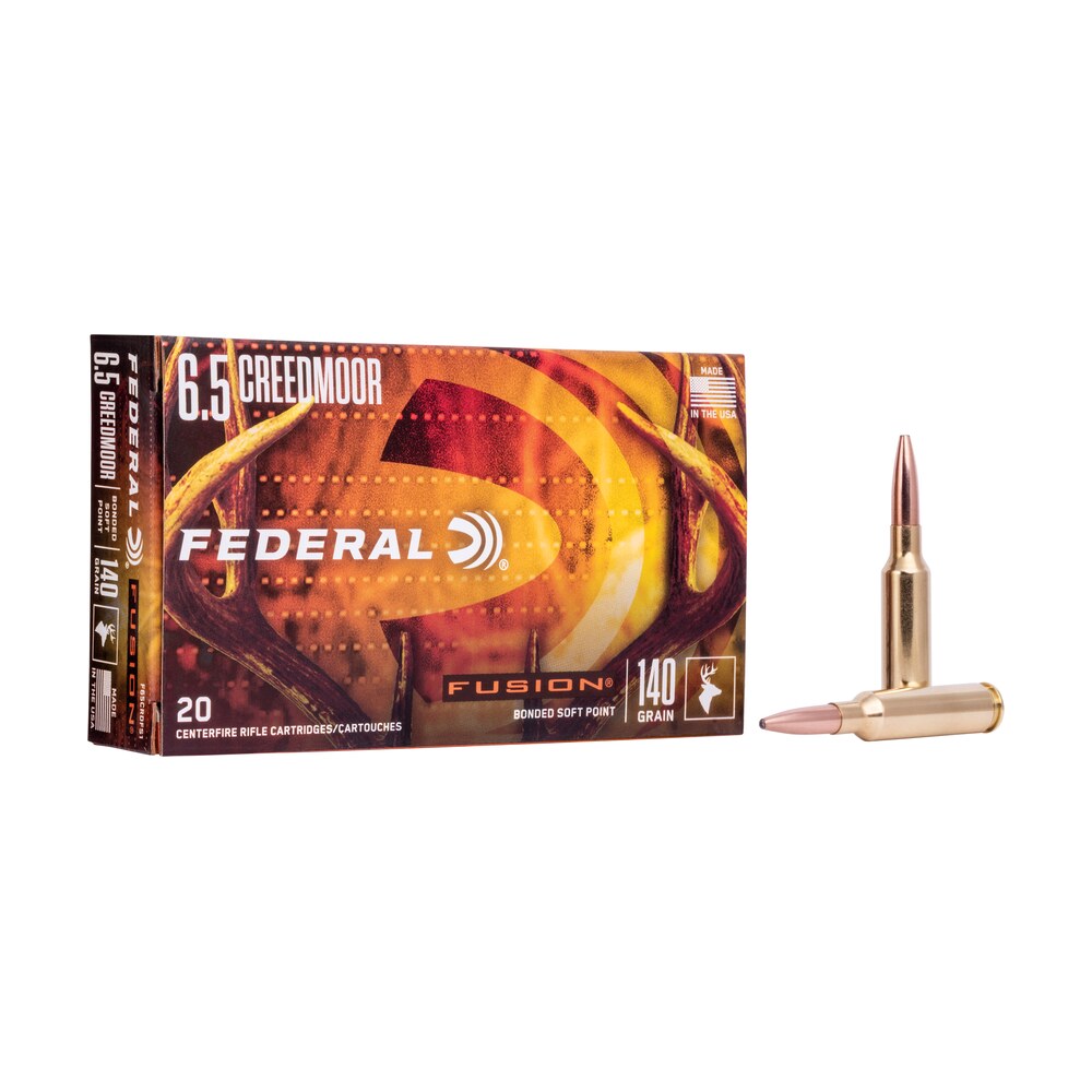 federal f65crdfs1 fusion 6.5creedmoor 140gr bonded soft point 20 per box/10 case Federal F65CRDFS1 Fusion 6.5Creedmoor 140gr Bonded Soft Point 20 Per Box/10 Case Sports South item 32160