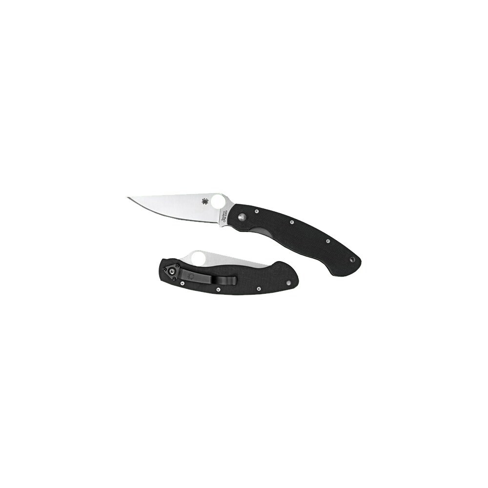 spyderco c36gpe military 4″ folding modified clip point plain cpm s30v stainless steel blade/g10 black handle Spyderco C36GPE Military 4" Folding Modified Clip Point Plain CPM S30V Stainless Steel Sports South item 32238