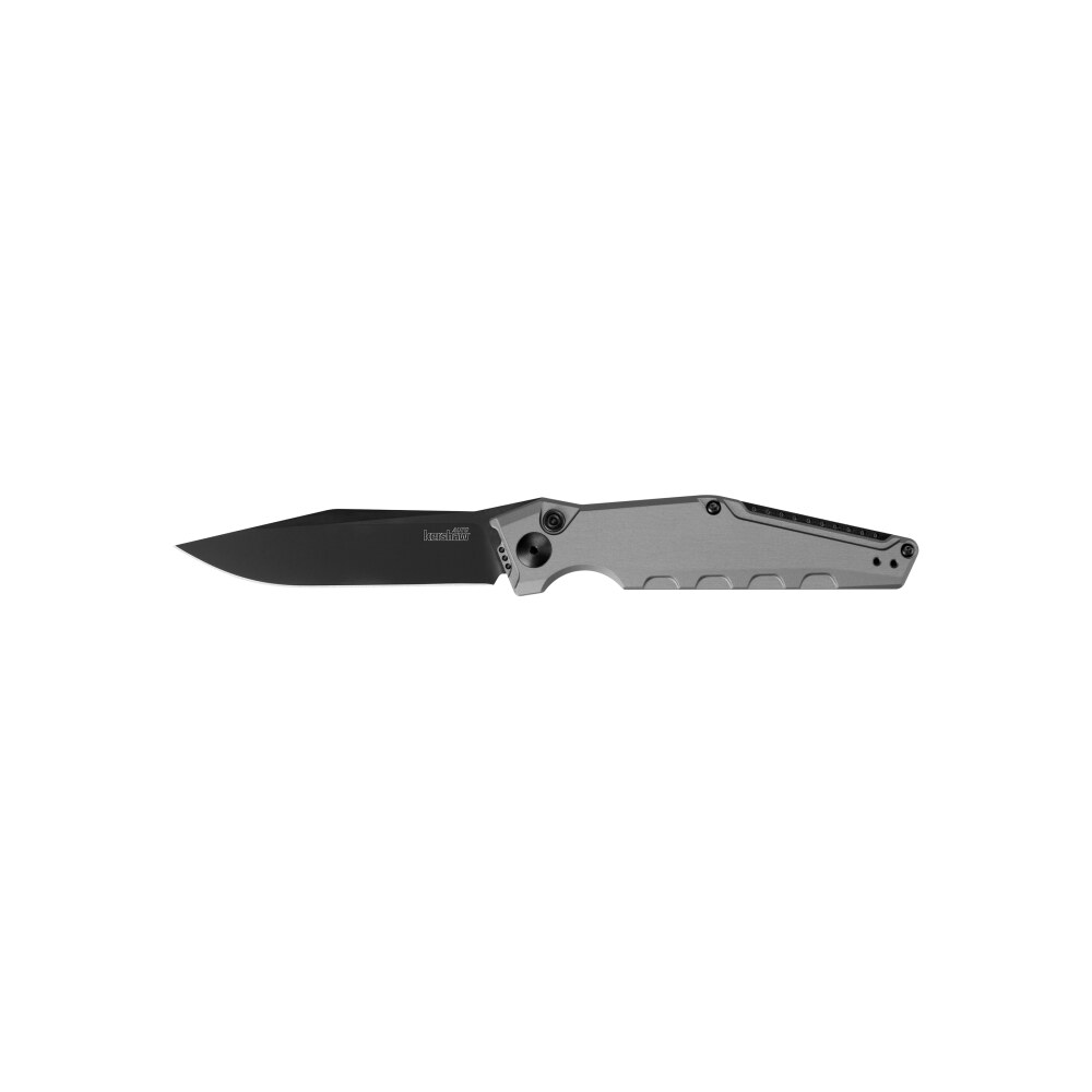 kershaw 7900gryblk launch 7 3.75″ folding clip point drop point plain black dlc cpm 154 ss blade gray anodized aluminum handle includes pocket clip Kershaw 7900GRYBLK Launch 7 3.75" Folding Clip Point Drop Point Plain Black DLC CPM 154 SS Sports South item 32254