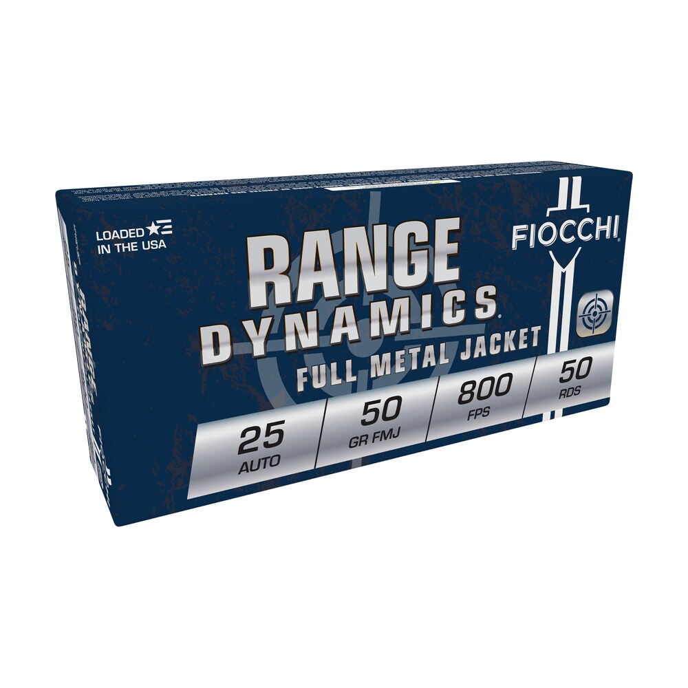 fiocchi 25ap range dynamics 25acp 50gr full metal jacket 50 per box/20 case Fiocchi 25AP Range Dynamics 25ACP 50gr Full Metal Jacket 50 Per Box/20 Case Sports South item 33436