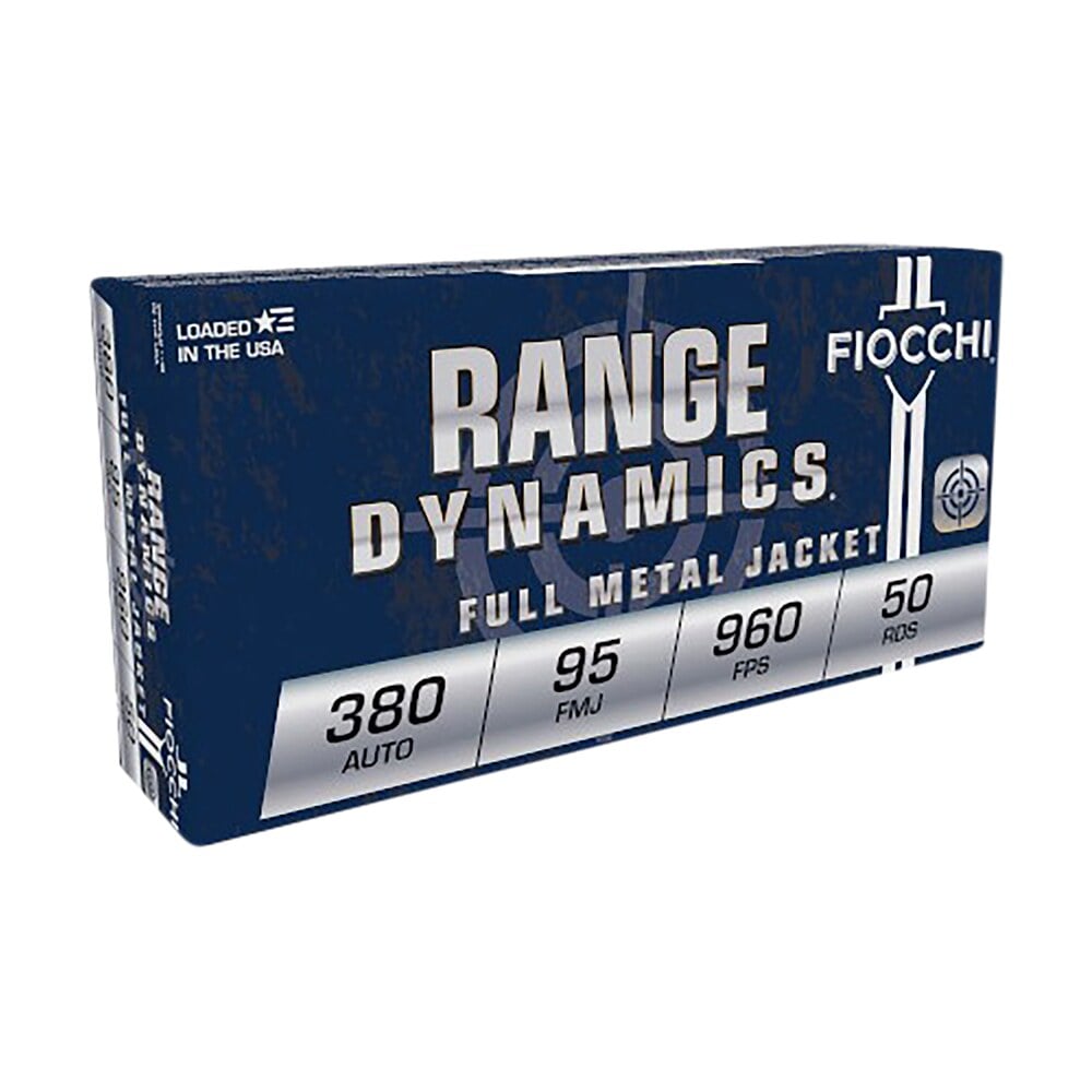 fiocchi 380ap range dynamics 380acp 95gr full metal jacket 50 per box/20 case Fiocchi 380AP Range Dynamics 380ACP 95gr Full Metal Jacket 50 Per Box/20 Case Sports South item 33551