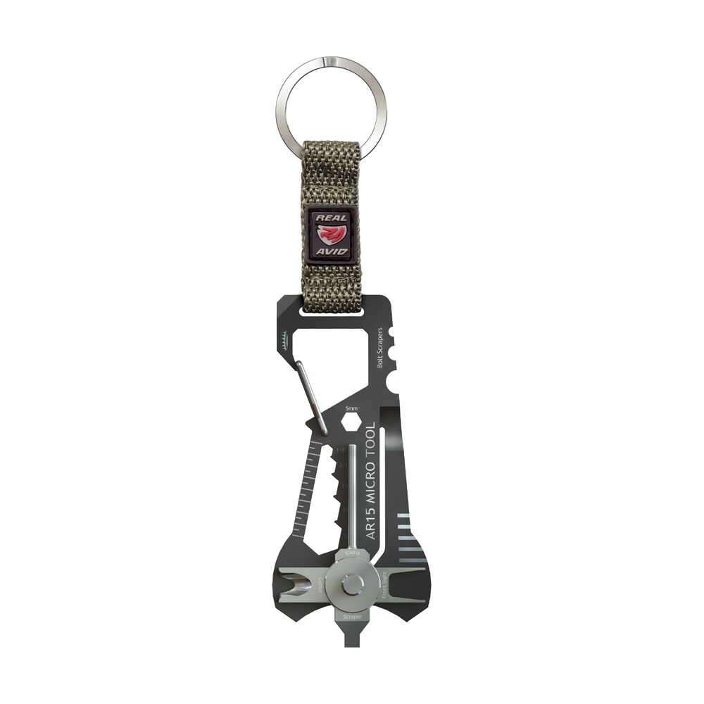 real avid avmicroar15 ar15 micro tool black & gray stainless steel rifle Real Avid AVMICROAR15 AR15 Micro Tool Black & Gray Stainless Steel Rifle Sports South item 33698