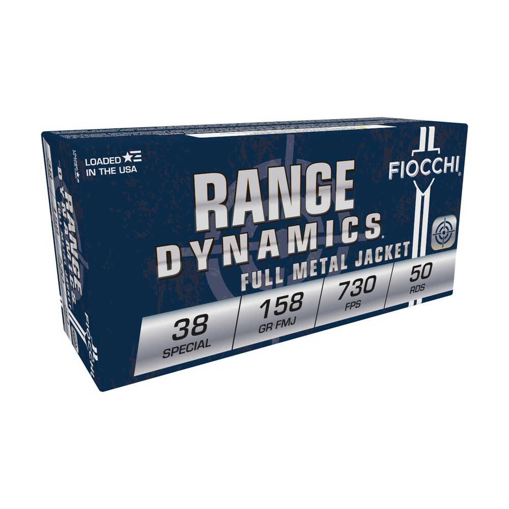 fiocchi 38g range dynamics 38special 158gr full metal jacket 50 per box/20 case Fiocchi 38G Range Dynamics 38Special 158gr Full Metal Jacket 50 Per Box/20 Case Sports South item 34024