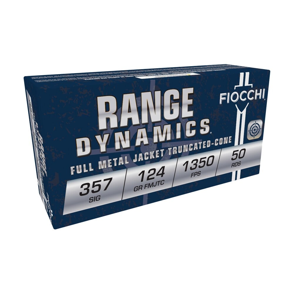 fiocchi 357sigap range dynamics 357sig 124gr full metal jacket 50 per box/20 case Fiocchi 357SIGAP Range Dynamics 357Sig 124gr Full Metal Jacket 50 Per Box/20 Case Sports South item 34041