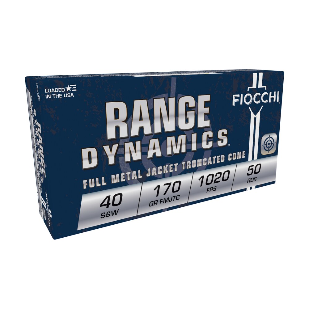 fiocchi 40swa range dynamics 40s&w 170gr full metal jacket truncated cone 50 per box/20 case Fiocchi 40SWA Range Dynamics 40S&W 170gr Full Metal Jacket Truncated Cone 50 Per Box/20 Sports South item 34087