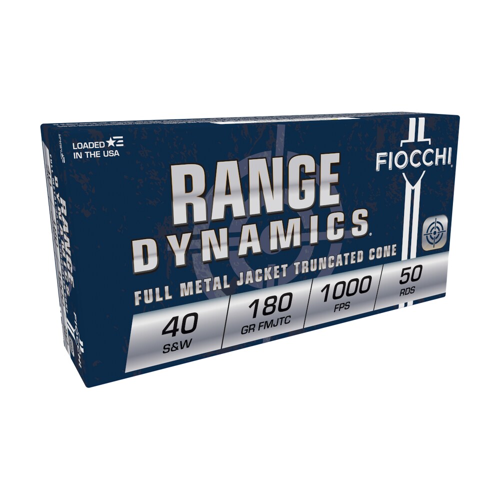 fiocchi 40swd range dynamics 40s&w 180gr full metal jacket truncated cone 50 per box/20 case Fiocchi 40SWD Range Dynamics 40S&W 180gr Full Metal Jacket Truncated Cone 50 Per Box/20 Sports South item 34105