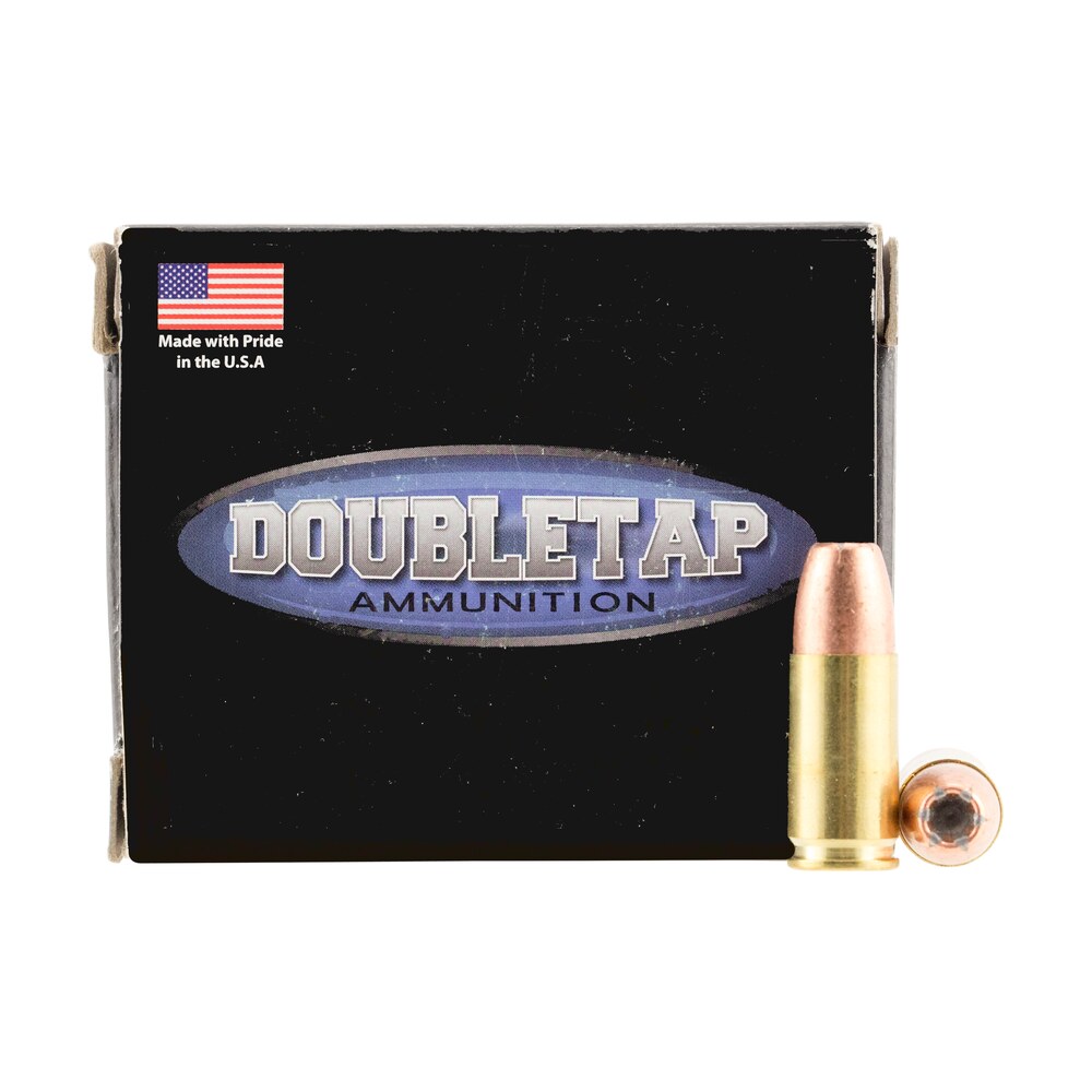doubletap ammunition 9mm124bd home defense 9mmluger+p 124gr jacketed hollow point 20 per box/50 case DoubleTap Ammunition 9MM124BD Home Defense 9mmLuger+P 124gr Jacketed Hollow Point 20 Per Box/50 Sports South item 34281