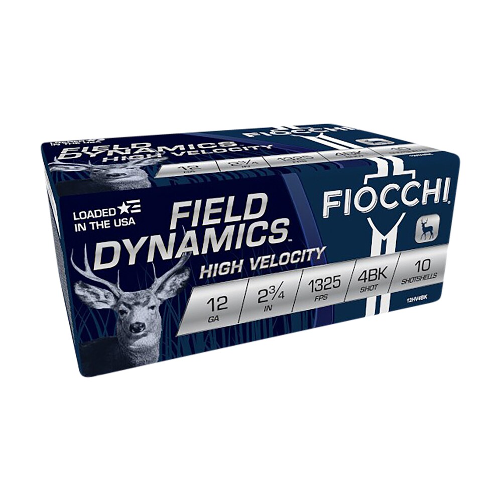 fiocchi 12hv4bk field dynamics high velocity 12gauge 2.75″ 27pellets 4buck shot 10 per box/25 case Fiocchi 12HV4BK Field Dynamics High Velocity 12Gauge 2.75" 27Pellets 4Buck Shot 10 Per Box/25 Sports South item 34351