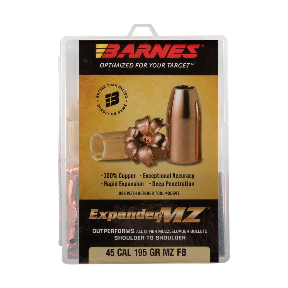 barnes bullets 30506 expander mz muzzleloader 45 expandermz hollow point 195gr 15rd/box Barnes Bullets 30506 Expander MZ Muzzleloader 45 ExpanderMZ Hollow Point 195gr 15rd/Box Sports South item 34776